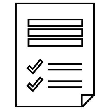 Kontrol listesi. Web simgesi basit illüstrasyon