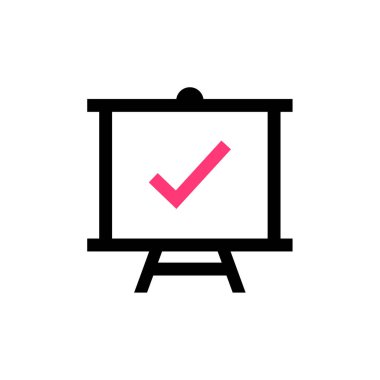 check mark icon. flat design. vector illustration        