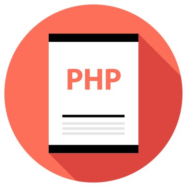 php dosya simgesi, vektör illüstrasyonu basit tasarım