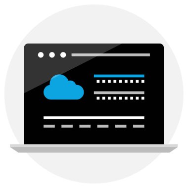 bulut veri simgesi basit vektör illüstrasyonu