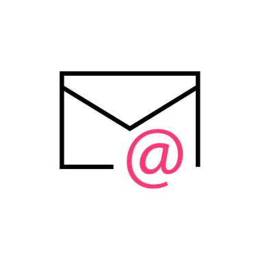 e- posta web simgesi, basit illüstrasyon