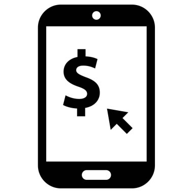 mobil bankacılık vektör simgesi. beyaz arkaplan. 