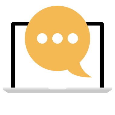 Sohbet simgesi, vektör çizimi 