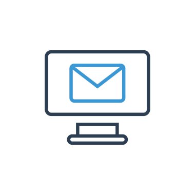 İnternet ileti simgesi, vektör illüstrasyonu 