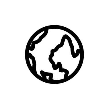 Toprak küresi simgesi, vektör, illüstrasyon, beyaz arkaplanda izole edilmiş, ağ sembolü 