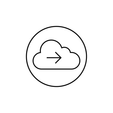 Bulut hesaplama simgesi. vektör illüstrasyonu