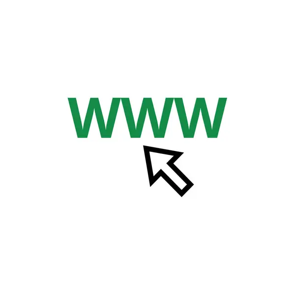 Nternet Www Web Çevrimiçi Simge Tasarım Vektörü — Stok Vektör