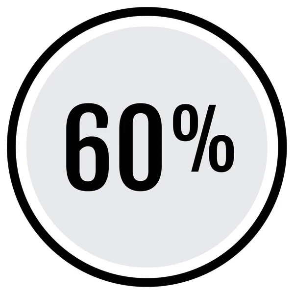 Percentage Korting Knop Pictogram — Stockvector