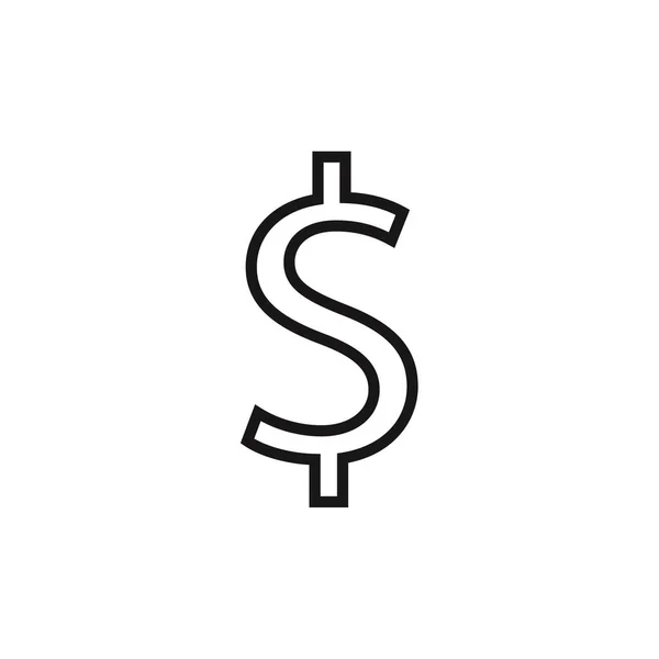 Geld Dollar Vektor Symbol Dollar Währungssymbol Geldkonzept Geldwährung — Stockvektor