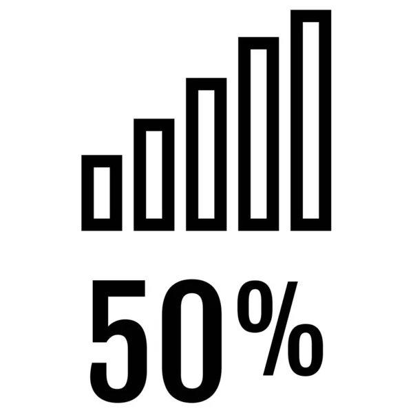 Gráfico Barras Ícone Ilustração Vetorial — Vetor de Stock