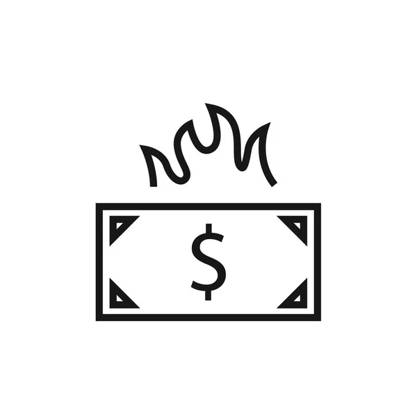 Dollaro Icona Vettoriale Illustrazione — Vettoriale Stock