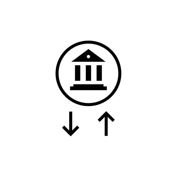 Vector Illustration Bank Icon Element — Stock Vector