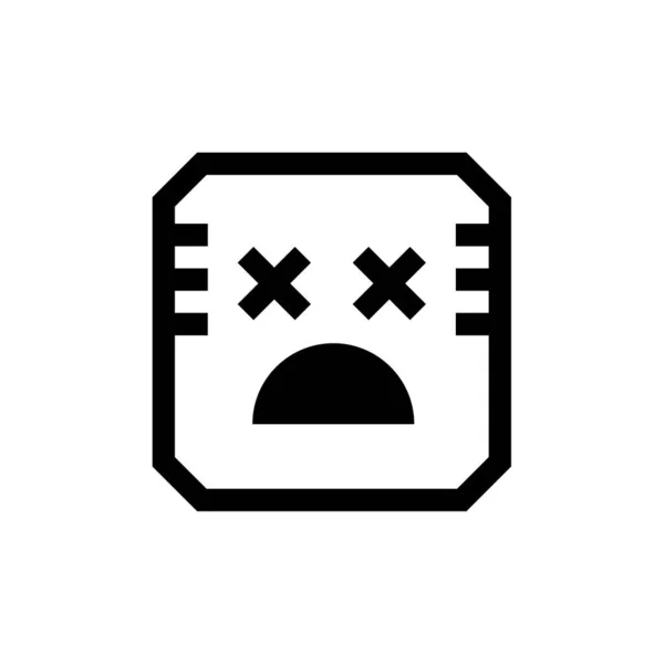 Emoji Símbolo Expressão Facial Ícone Emoticon Ilustração Vetorial — Vetor de Stock