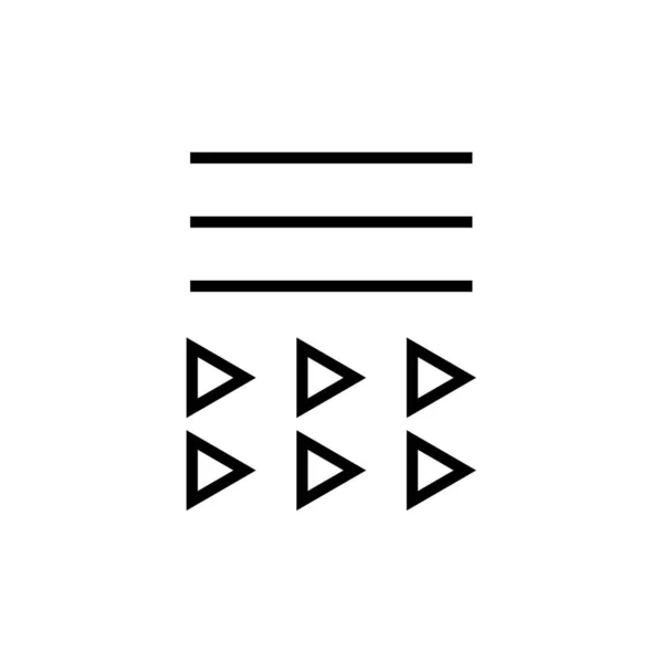 Dreieck Symbol Vektorillustration Einfaches Design — Stockvektor