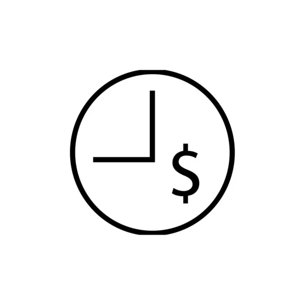 Время Деньги Векторная Иллюстрация — стоковый вектор