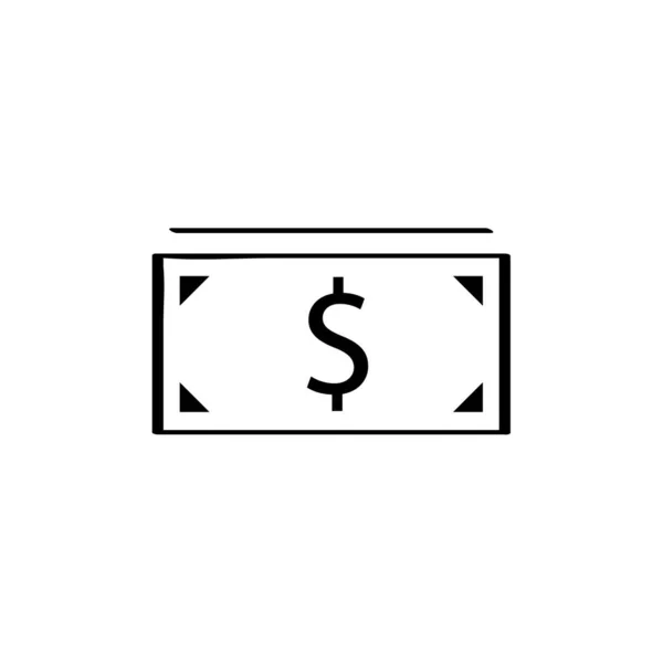 Ilustración Vector Gráfico Dólar Icono Apto Para Banca Inversión Finanzas — Vector de stock