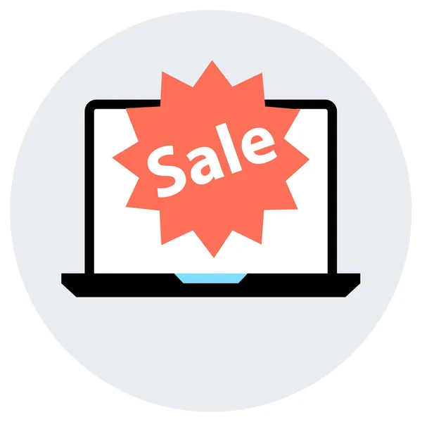 Sprzedaż Komputer Laptop Wektor Ilustracji — Wektor stockowy