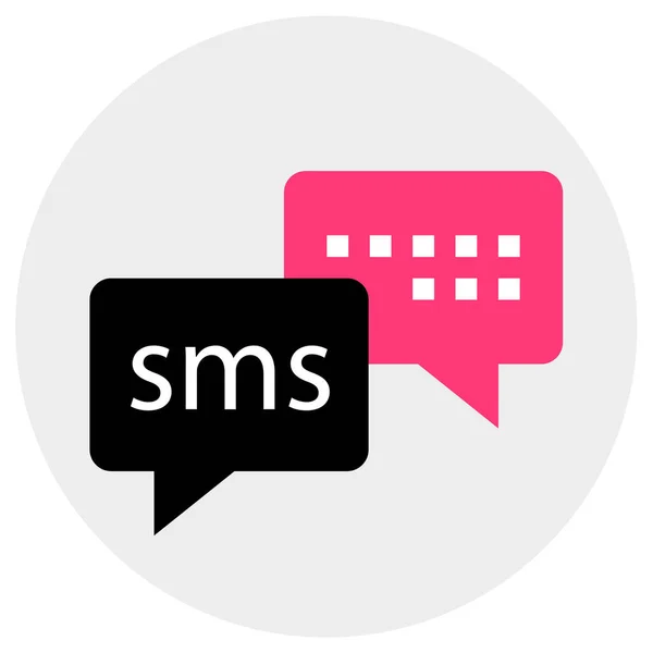 Ilustração Vetor Ícone Mensagens Texto Sms —  Vetores de Stock