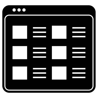 Web sitesi ve uygulama tasarımı için tarayıcı vektör simgesi 