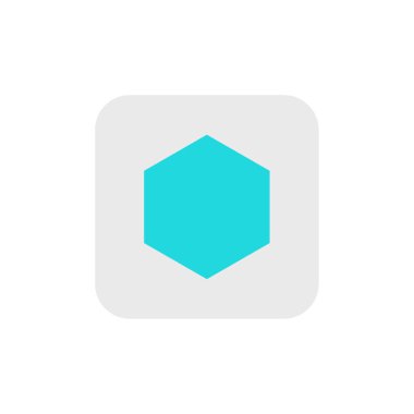 Altıgen simgesi, vektör illüstrasyonu 