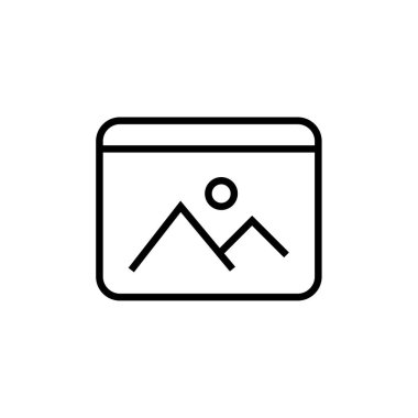 galeri fotoğraf albümü simgesi, vektör illüstrasyonu    