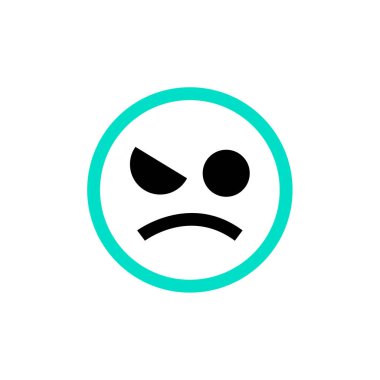 İfade simgesi, yüz ifadesi, duygu sembolü, vektör illüstrasyonu