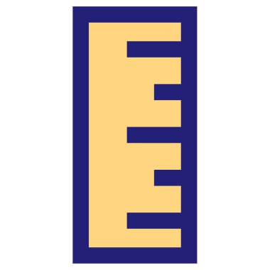 cetvel simgesi, vektör illüstrasyonu 