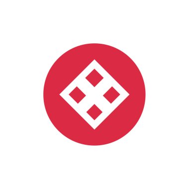 merkez küp simgesi, vektör illüstrasyonu 