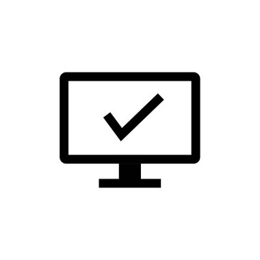 check mark icon. flat design. vector illustration        