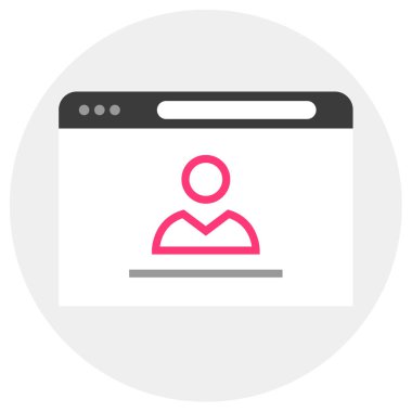 Web tarayıcı simgesi, vektör illüstrasyonu basit tasarım 