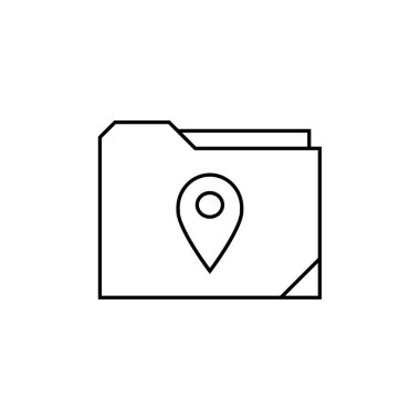 Beyaz arkaplanda modern dizin simgesi, vektör illüstrasyonu