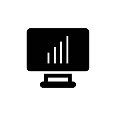 bilgisayar izleme simgesi, vektör illüstrasyonu 
