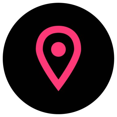 Navigasyon iğne işareti basit simge, vektör illüstrasyonu     