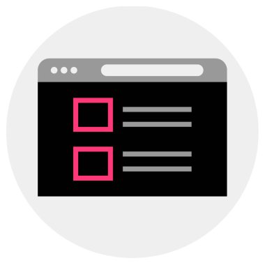 Web tarayıcı geniş çerçeve simgesinin vektör illüstrasyonu