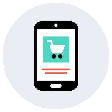 çevrimiçi alışveriş vektörü simgesi 