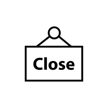 kapalı vektör ince çizgi simgesi 