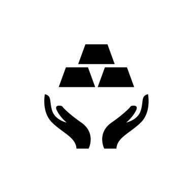 altın rezervi ikon vektör illüstrasyonu 