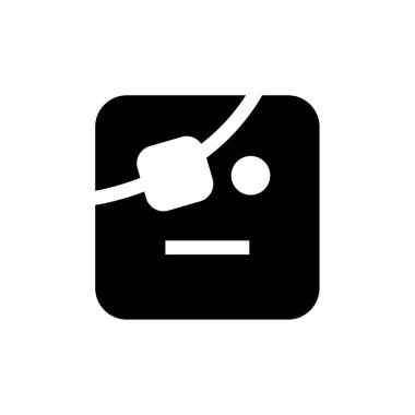 İfade simgesi, yüz ifadesi, duygu sembolü, vektör illüstrasyonu