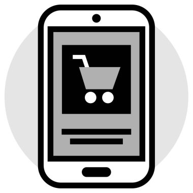 akıllı telefon simgesi basit vektör illüstrasyonu