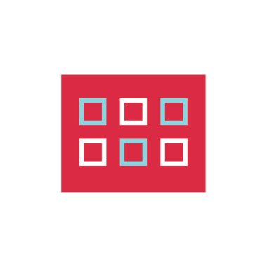 Galeri Simgesi vektör illüstrasyonu 