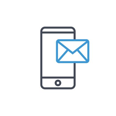 e- posta web simgesi, basit illüstrasyon