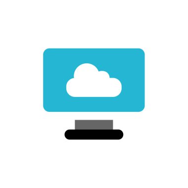 Bulut hesaplama simgesi vektör illüstrasyonu