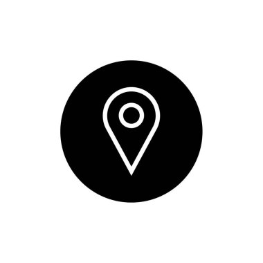 Navigasyon iğne işareti basit simge, vektör illüstrasyonu     