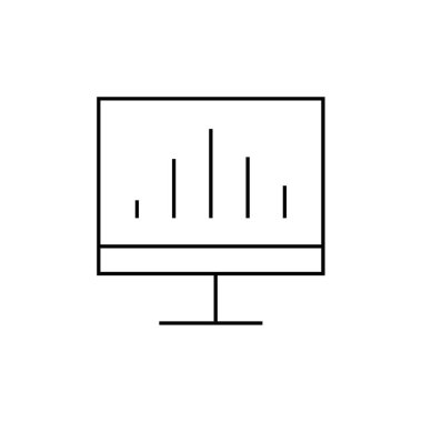 bilgisayar monitörü ikon vektör illüstrasyonu