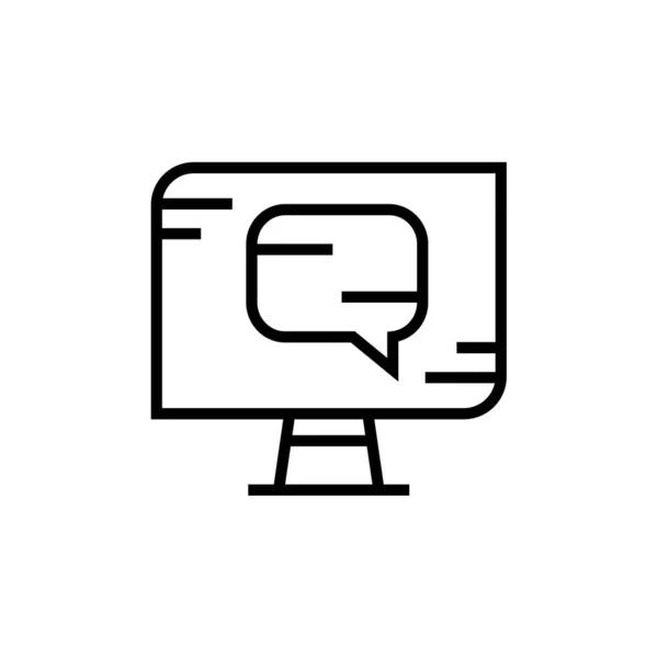 Vektor Ikony Chatu Izolovaný Bílém Pozadí Znaménko Textové Zprávy — Stockový vektor