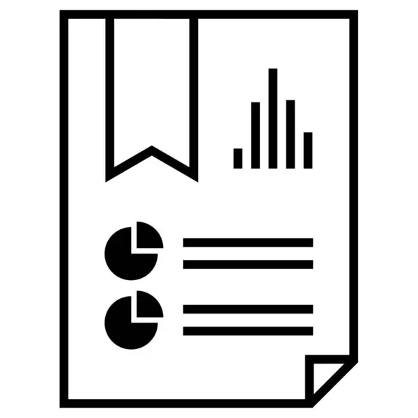 Relatórios Ícone Web Ilustração Simples — Vetor de Stock