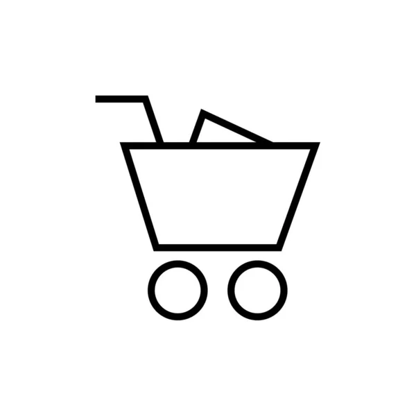Ikona Koszyka Zakupów Wektor Ilustracja — Wektor stockowy