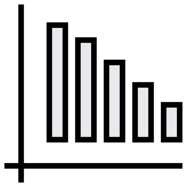Gráfico Barras Ilustración Simple — Vector de stock