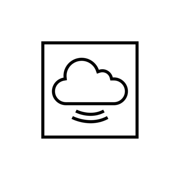 Cloud Computing Icon Vector Isolated White Background Your Web Mobile — Stok Vektör