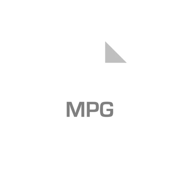 Icono Archivo Mpg Ilustración Vectorial Diseño Simple — Vector de stock